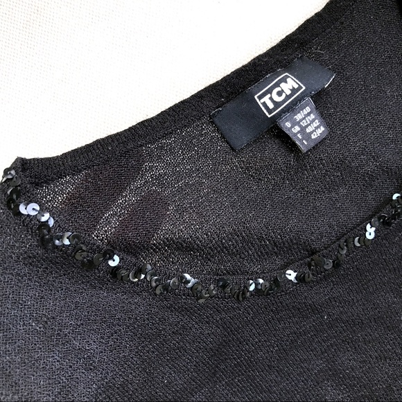Basic Black Sleeveless Top w/Sequin Detail… - Picture 5 of 6